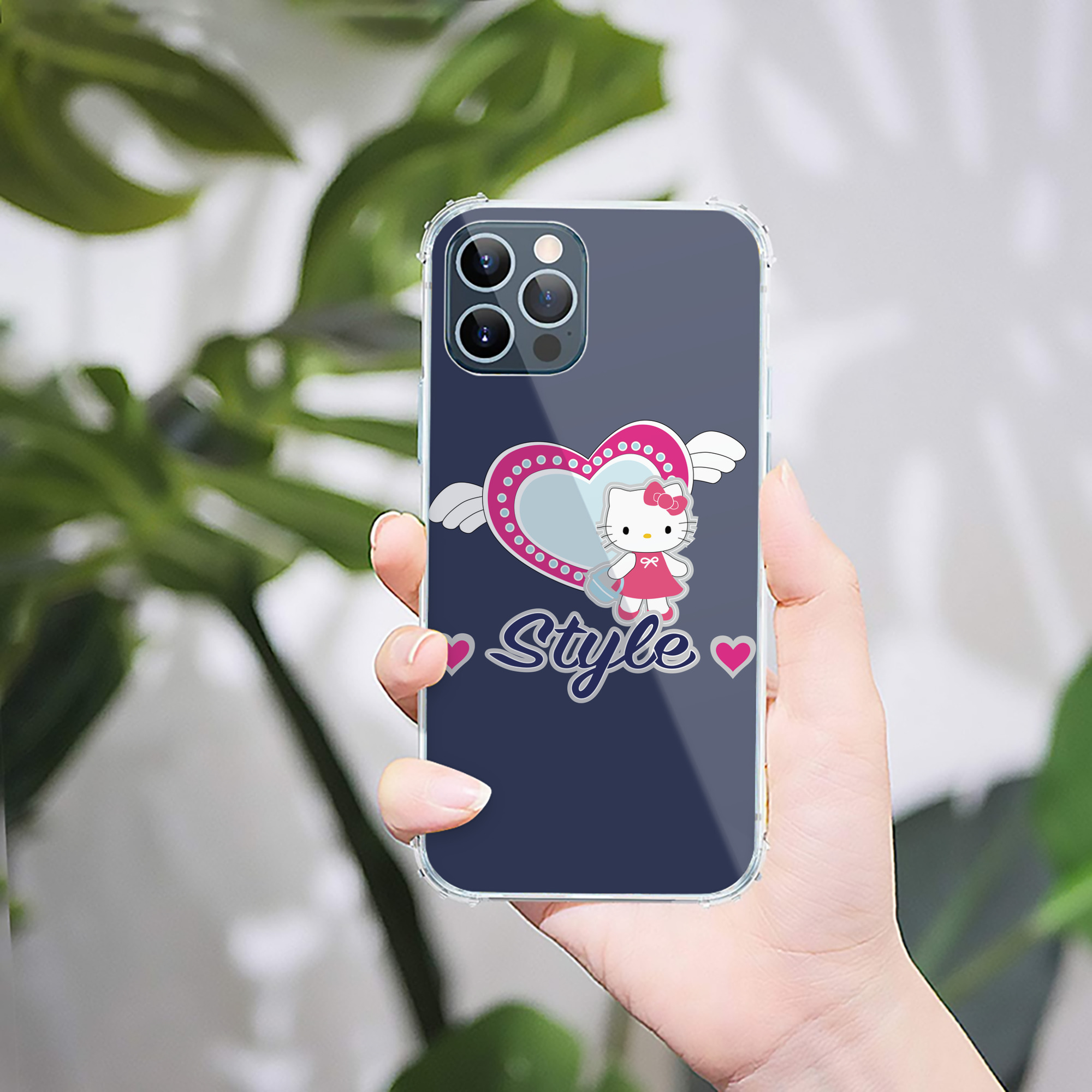 （画像用） Hello Kitty ハローキティ 【iPhone 12シリーズ対応】透明スマホケース（クリアソフトケース）